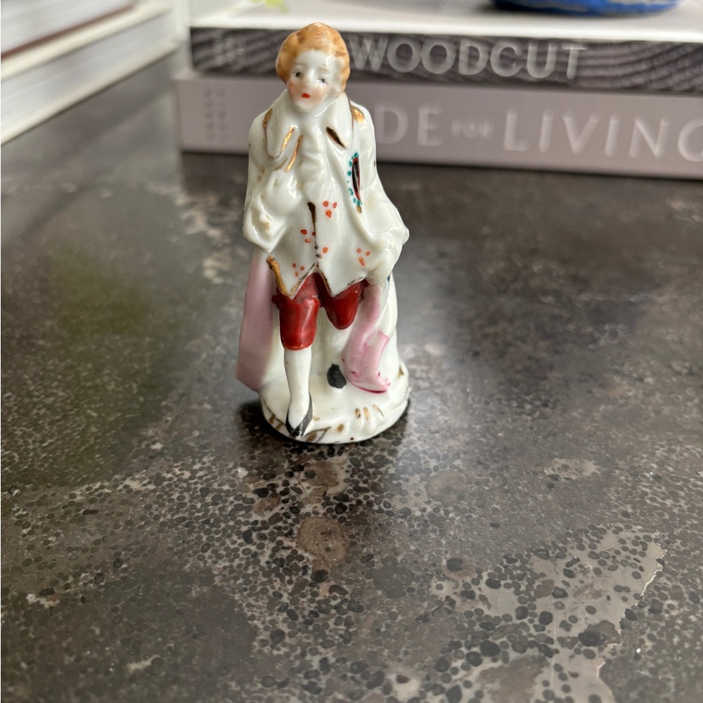 Vintage Porcelain Figurine like Chelsea Red Anchor Period Staffordshire Pottery